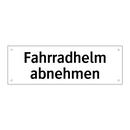 Fahrradhelm abnehmen