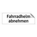 Fahrradhelm abnehmen
