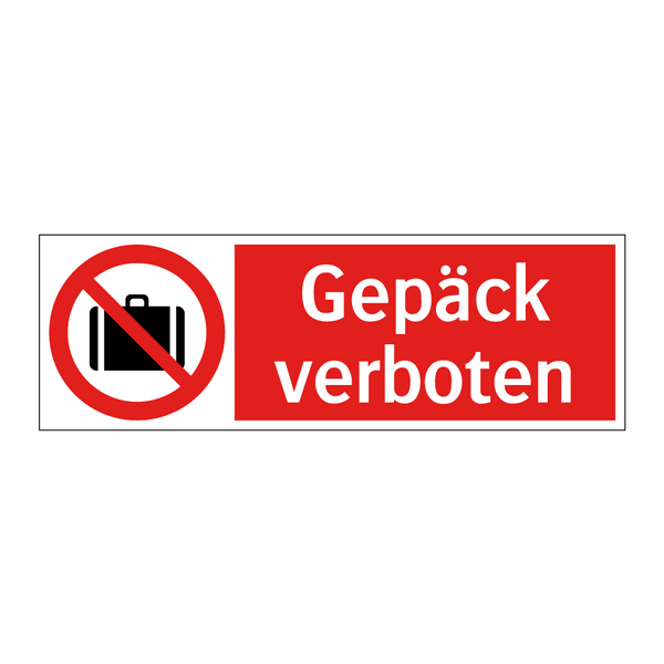 Gepäck verboten
