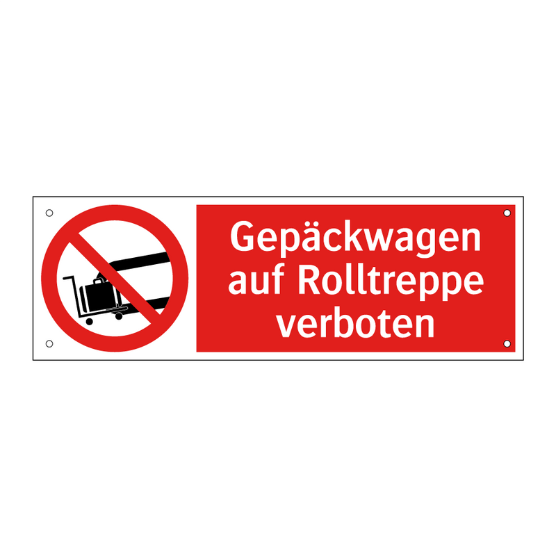 Gepäckwagen auf Rolltreppe verboten