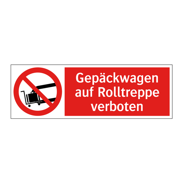 Gepäckwagen auf Rolltreppe verboten