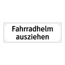 Fahrradhelm ausziehen
