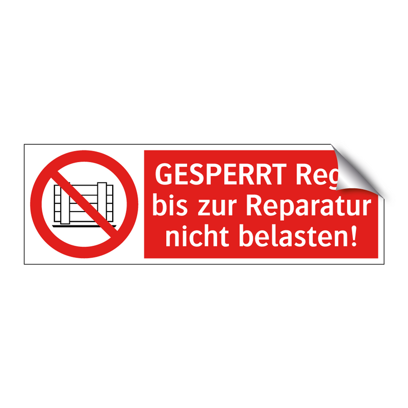 GESPERRT Regal bis zur Reparatur nicht belasten!