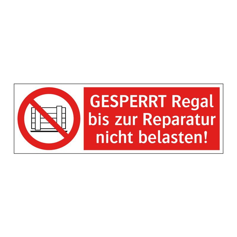 GESPERRT Regal bis zur Reparatur nicht belasten!