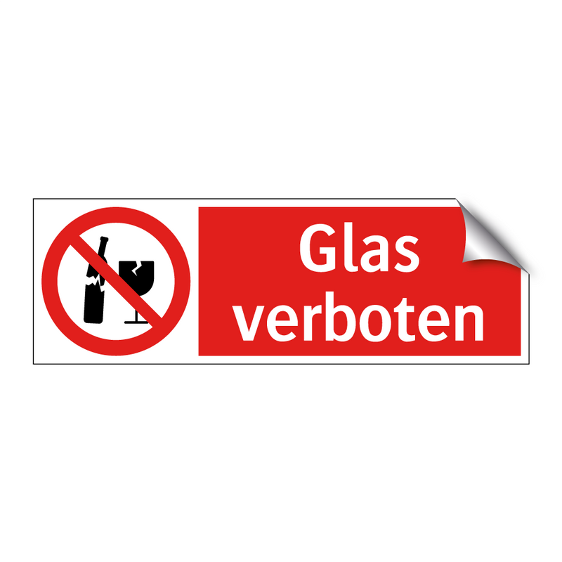 Glas verboten