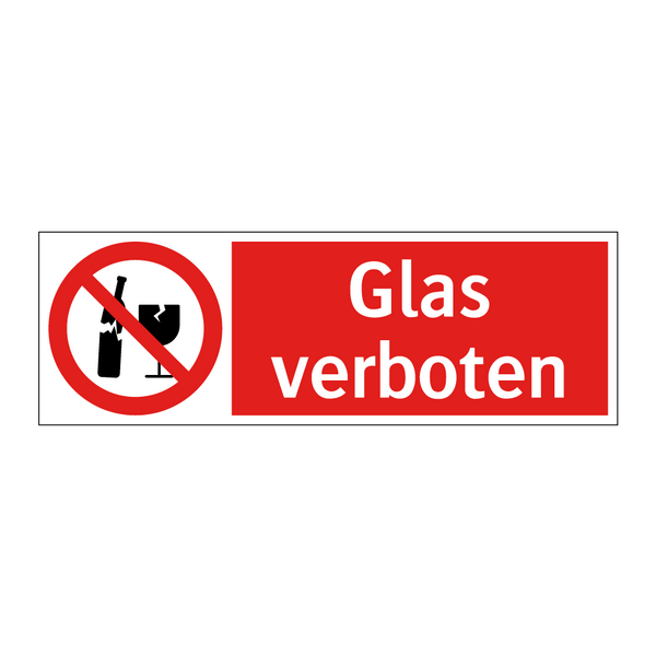 Glas verboten