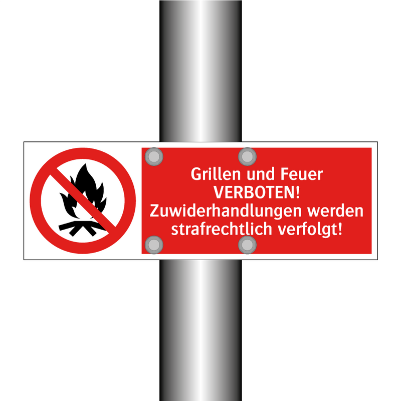 Grillen und Feuer VERBOTEN! Zuwiderhandlungen werden strafrechtlich verfolgt!