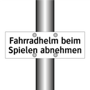 Fahrradhelm beim Spielen abnehmen