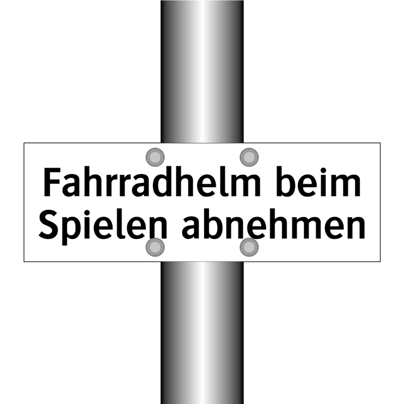 Fahrradhelm beim Spielen abnehmen