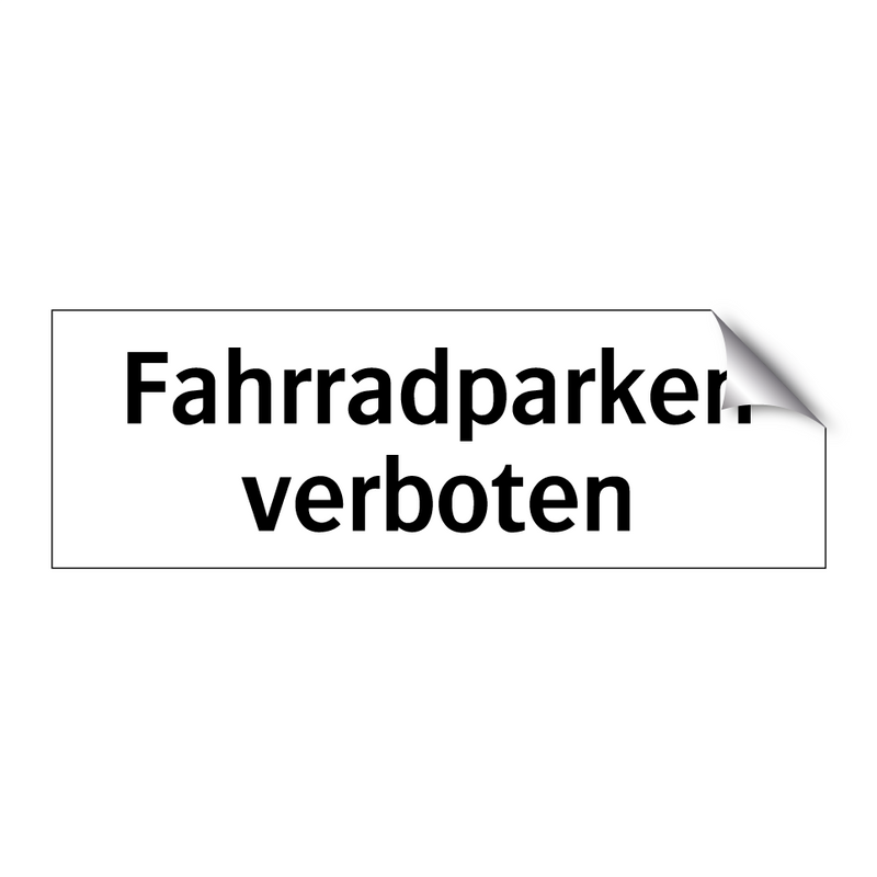 Fahrradparken verboten