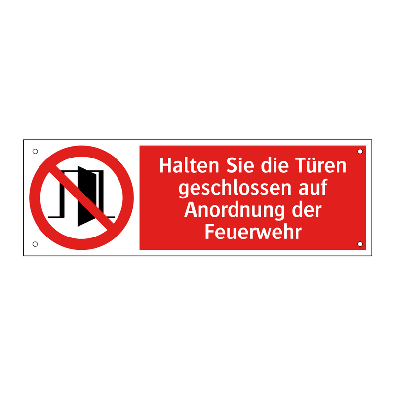 Halten Sie die Türen geschlossen auf Anordnung der Feuerwehr