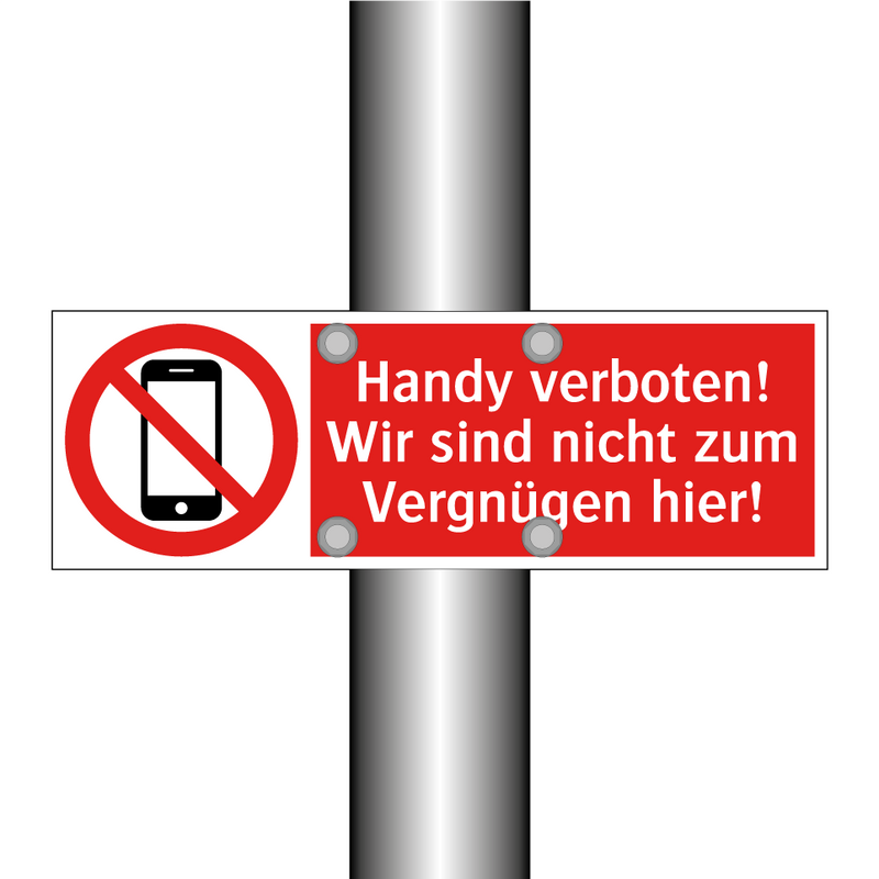 Handy verboten! Wir sind nicht zum Vergnügen hier!