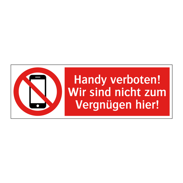 Handy verboten! Wir sind nicht zum Vergnügen hier!