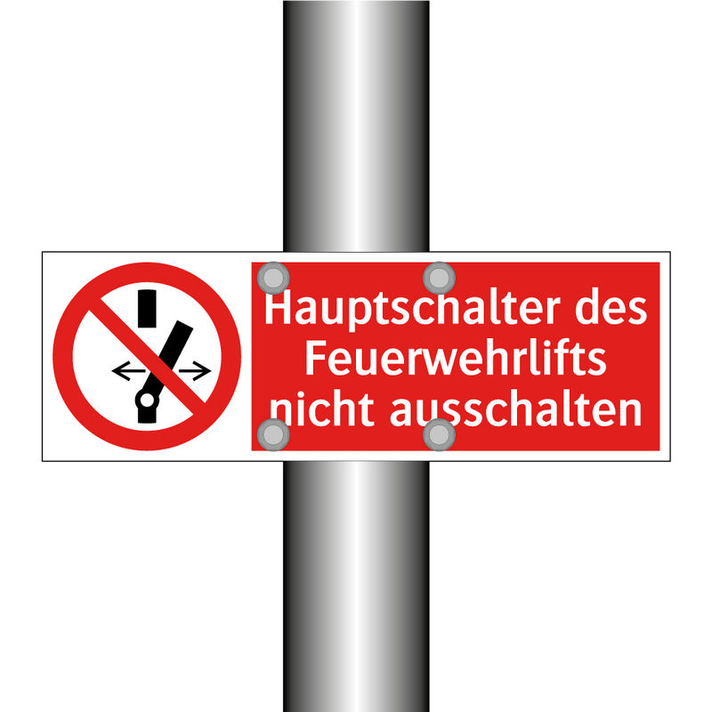 Hauptschalter des Feuerwehrlifts nicht ausschalten