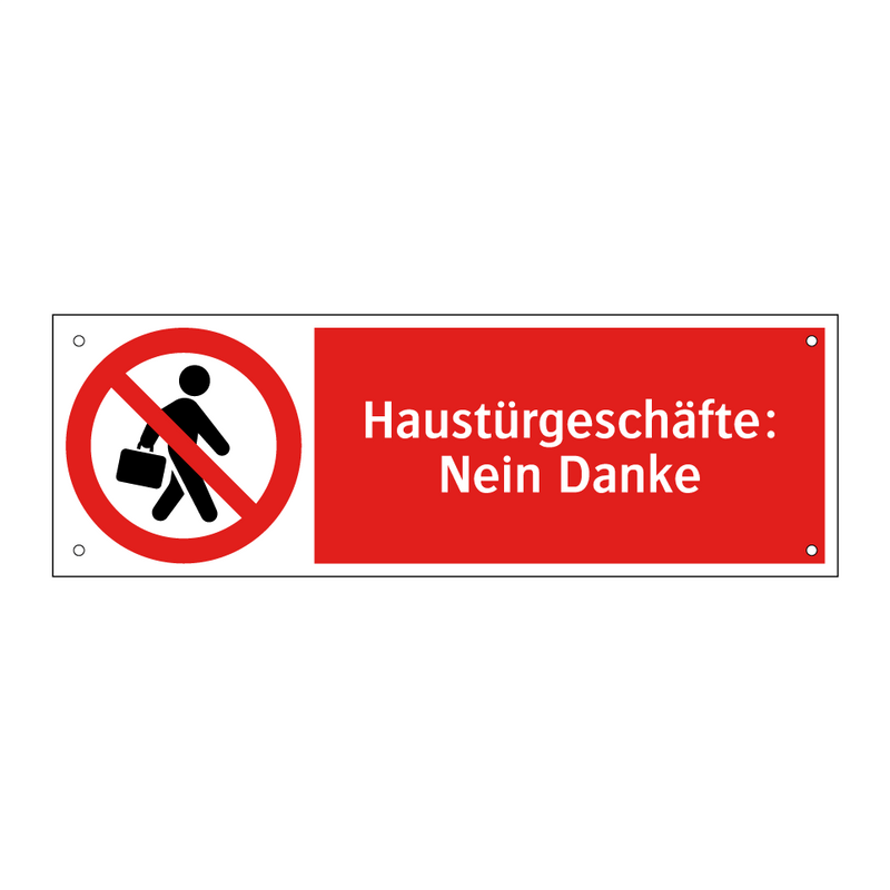 Haustürgeschäfte: Nein Danke