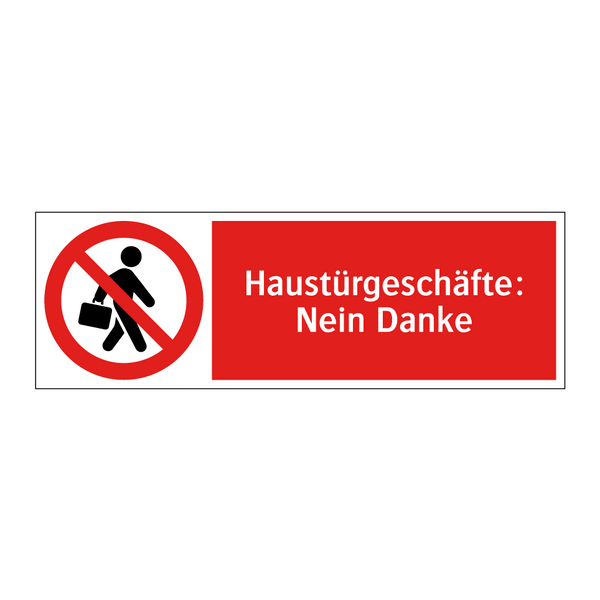 Haustürgeschäfte: Nein Danke