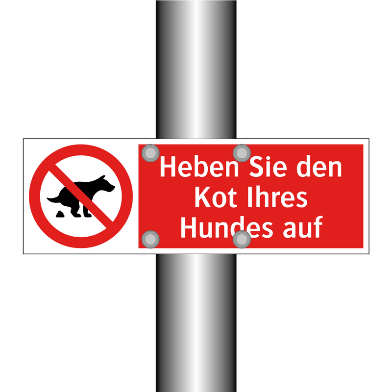 Heben Sie den Kot Ihres Hundes auf