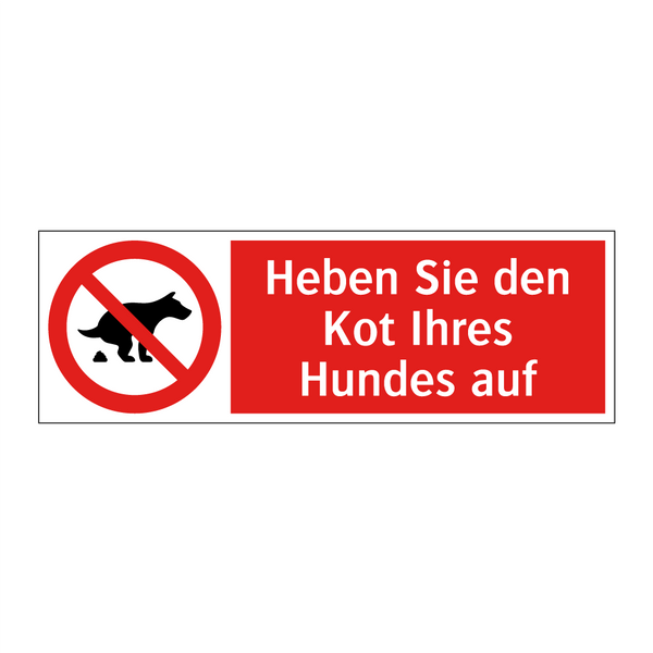 Heben Sie den Kot Ihres Hundes auf