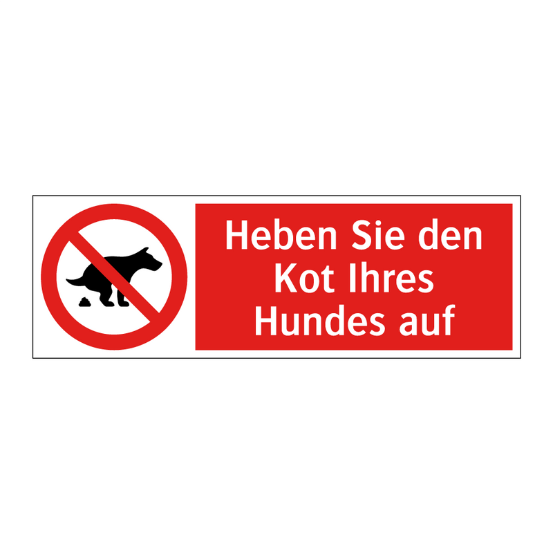 Heben Sie den Kot Ihres Hundes auf