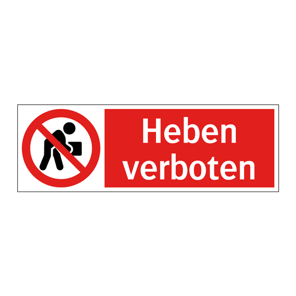Heben verboten