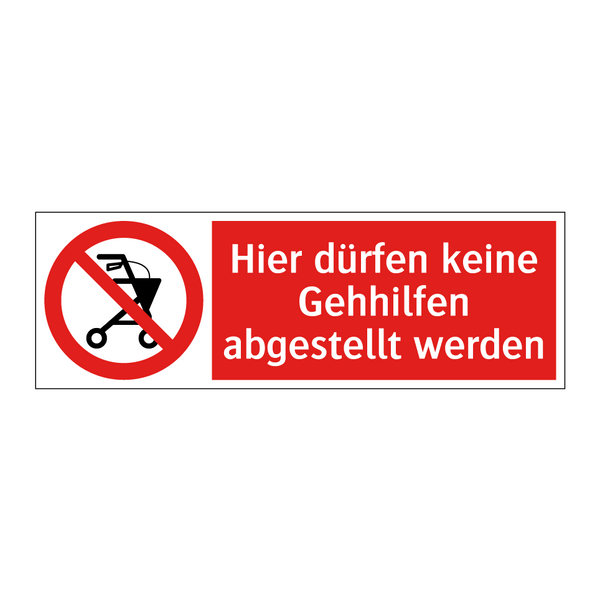 Hier dürfen keine Gehhilfen abgestellt werden