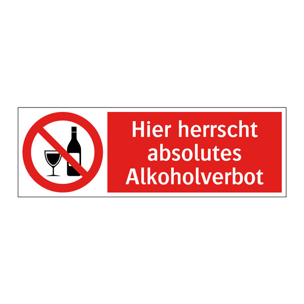 Hier herrscht absolutes Alkoholverbot