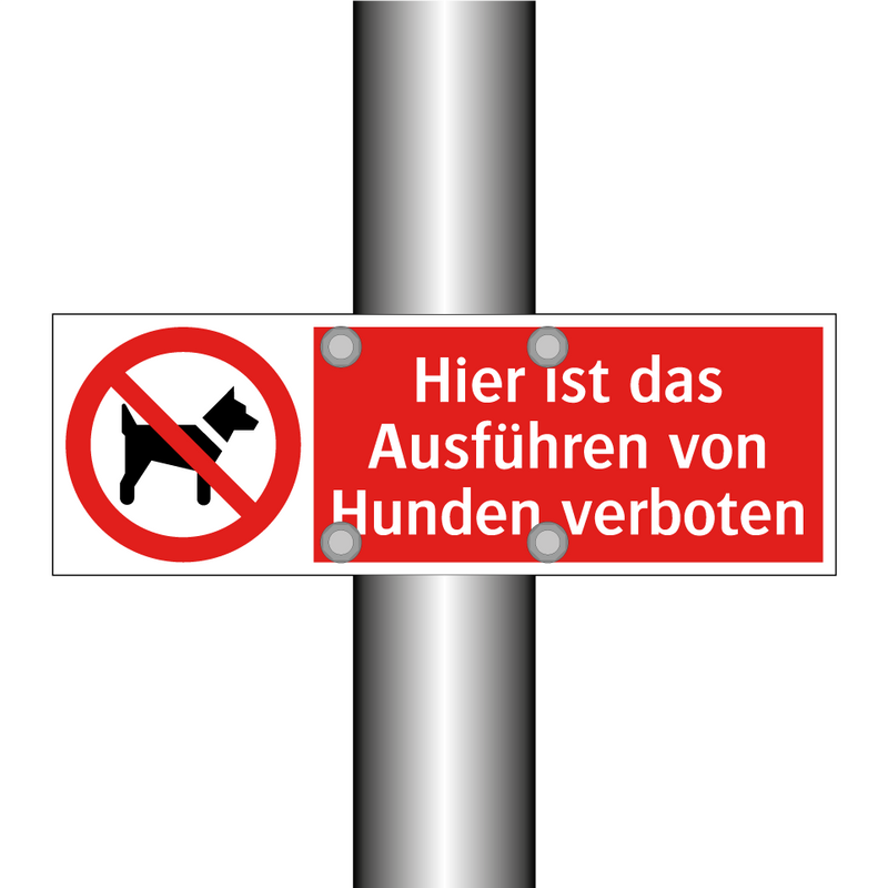 Hier ist das Ausführen von Hunden verboten