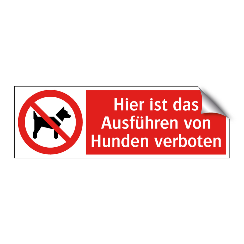 Hier ist das Ausführen von Hunden verboten