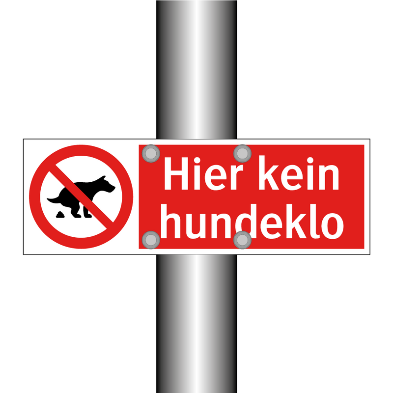 Hier kein hundeklo