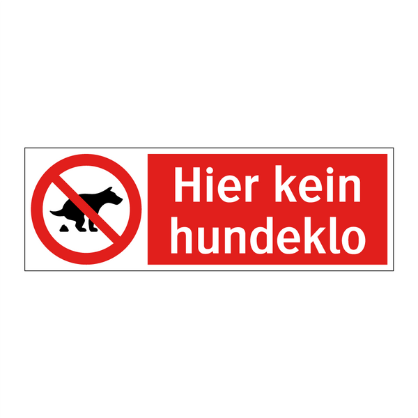 Hier kein hundeklo
