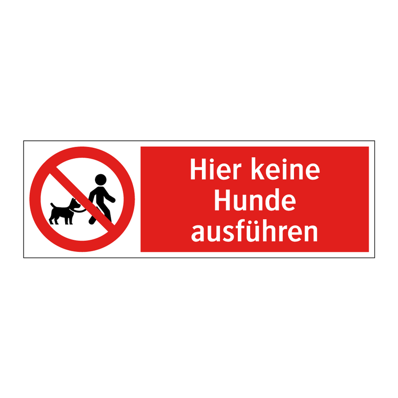 Hier keine Hunde ausführen