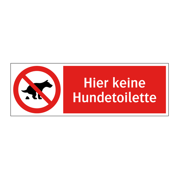Hier keine Hundetoilette
