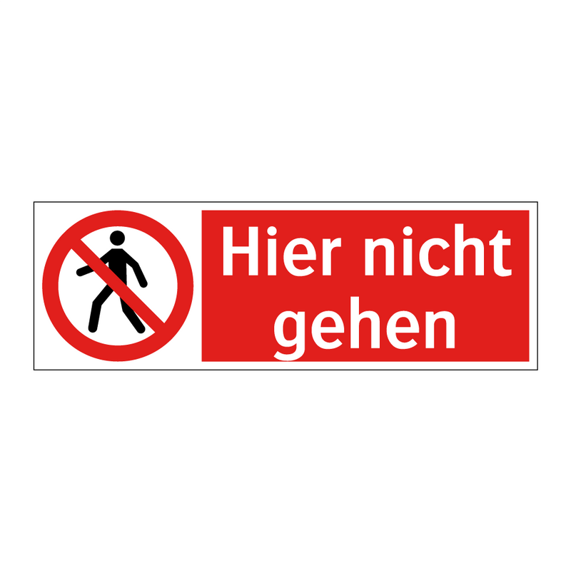 Hier nicht gehen