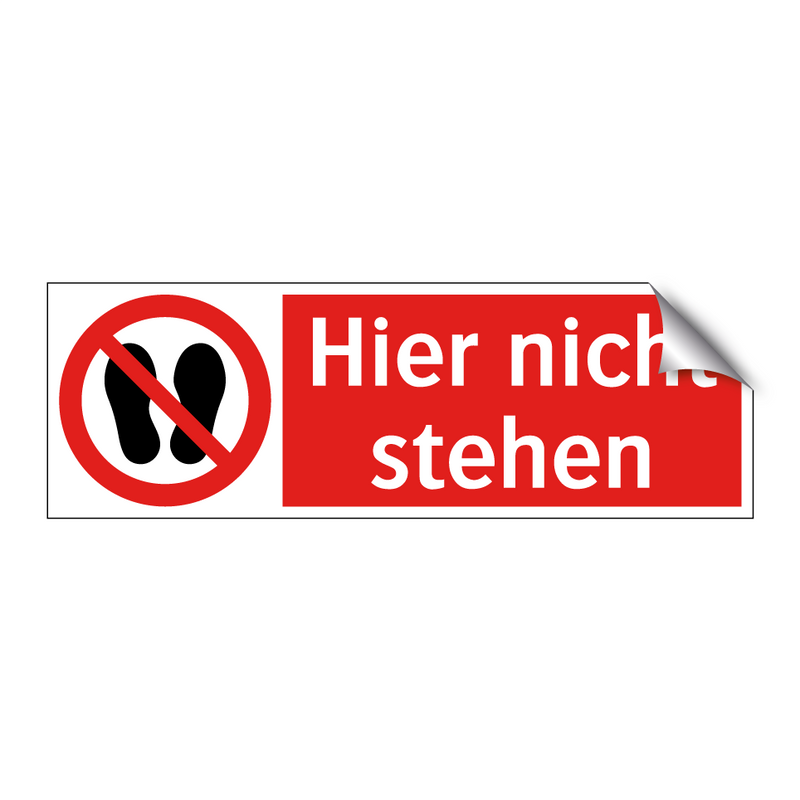 Hier nicht stehen