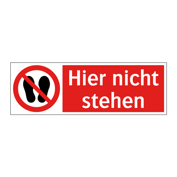 Hier nicht stehen