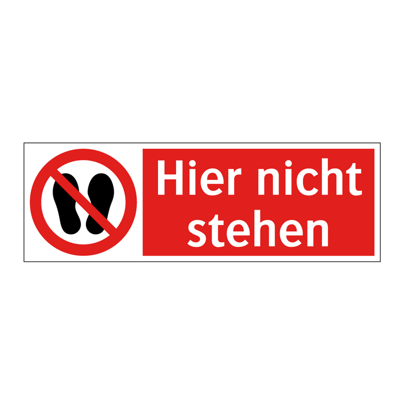 Hier nicht stehen