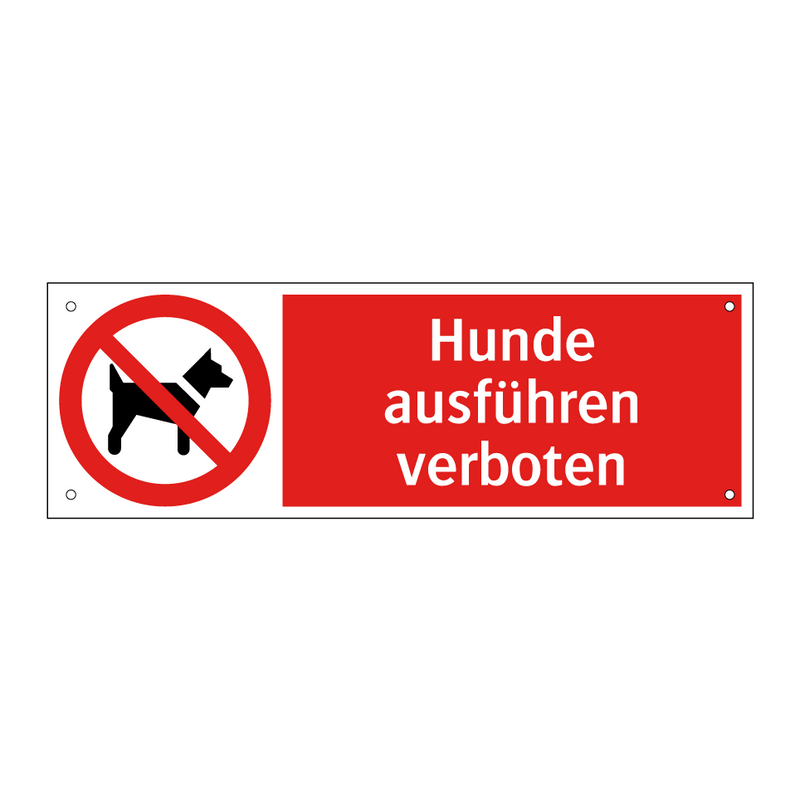 Hunde ausführen verboten
