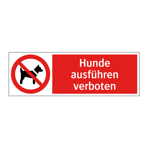 Hunde ausführen verboten