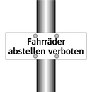 Fahrräder abstellen verboten