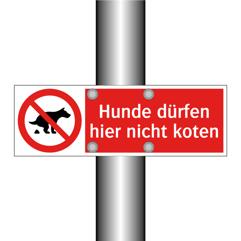 Hunde dürfen hier nicht koten