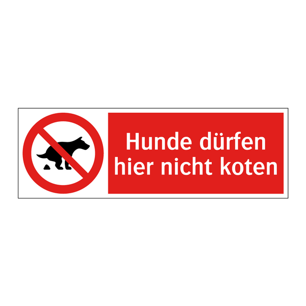 Hunde dürfen hier nicht koten