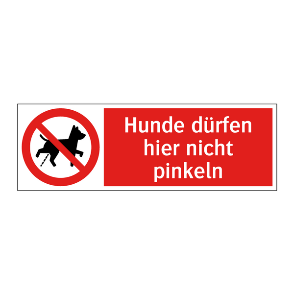 Hunde dürfen hier nicht pinkeln