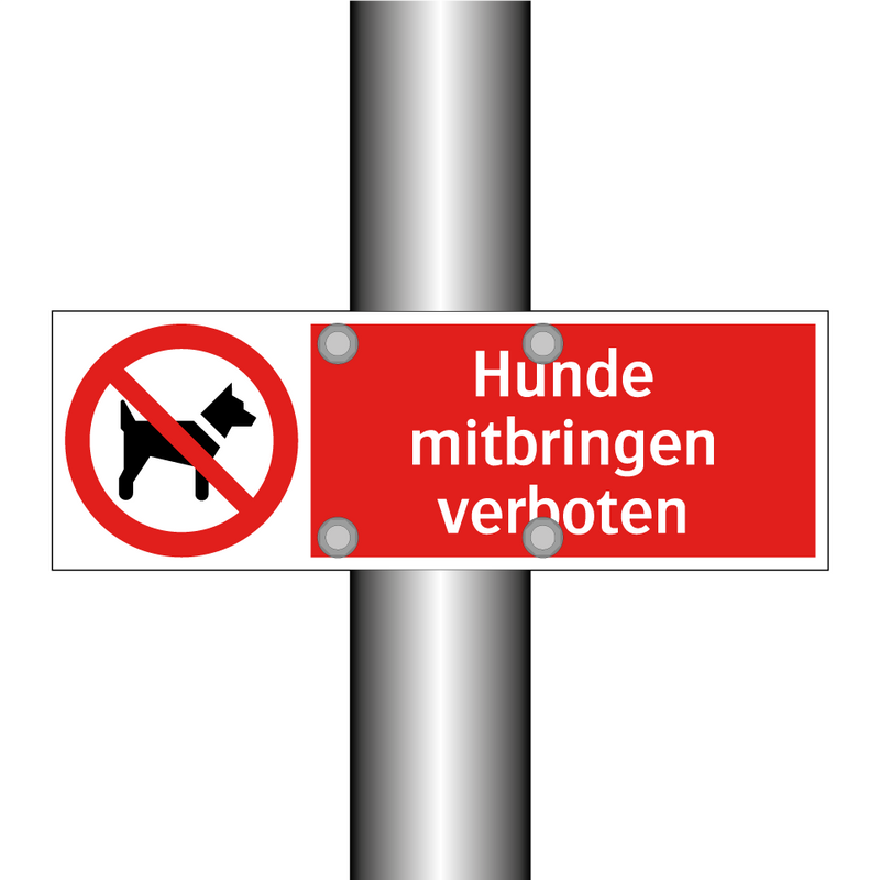 Hunde mitbringen verboten