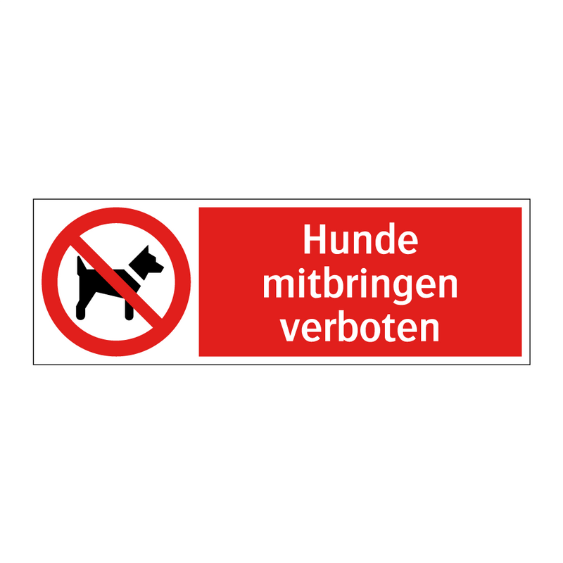 Hunde mitbringen verboten