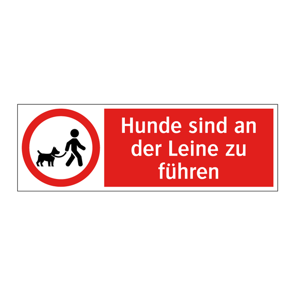 Hunde sind an der Leine zu führen