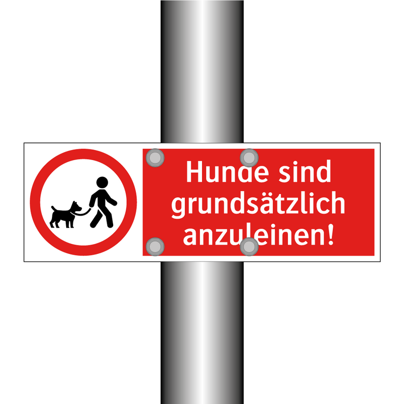 Hunde sind grundsätzlich anzuleinen!