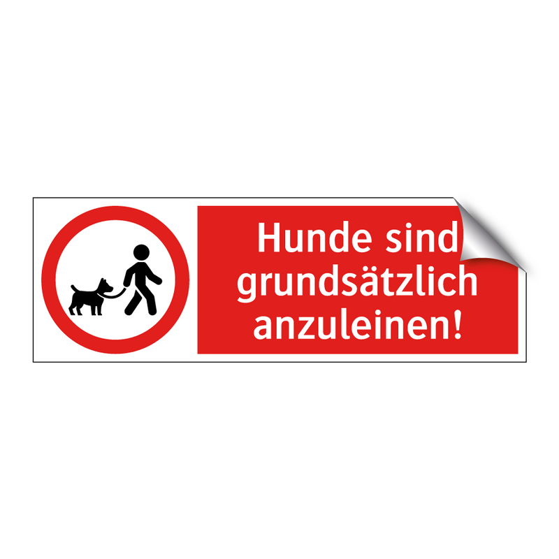Hunde sind grundsätzlich anzuleinen!
