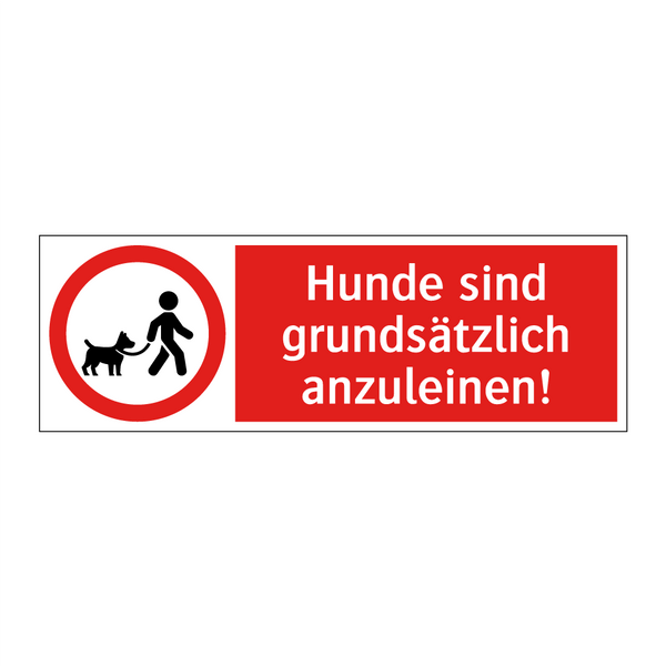 Hunde sind grundsätzlich anzuleinen!