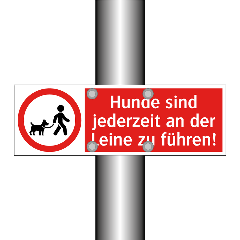 Hunde sind jederzeit an der Leine zu führen!