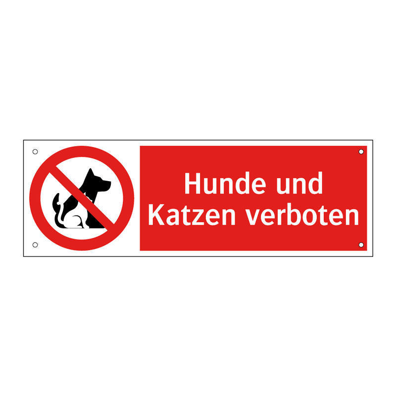 Hunde und Katzen verboten